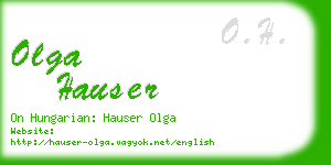 olga hauser business card